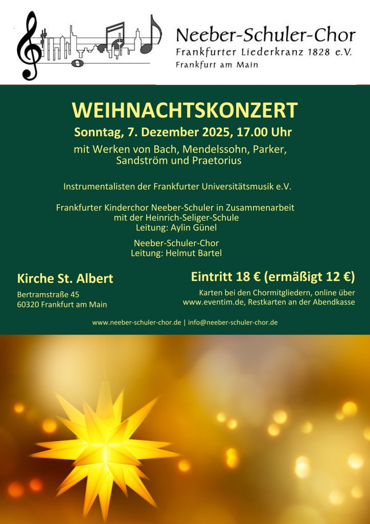 Flyer Weihnachtskonzert 2025